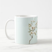 Munt Witte Bloemen Vlinders Bruids Bruiloft Koffiemok (Links)