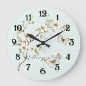 Munt Witte Bloemen Vlinders Grote Klok (Voorkant)