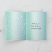 Munt witte bokehstippen boog cupcake Kerstmis Kaart (Binnen)
