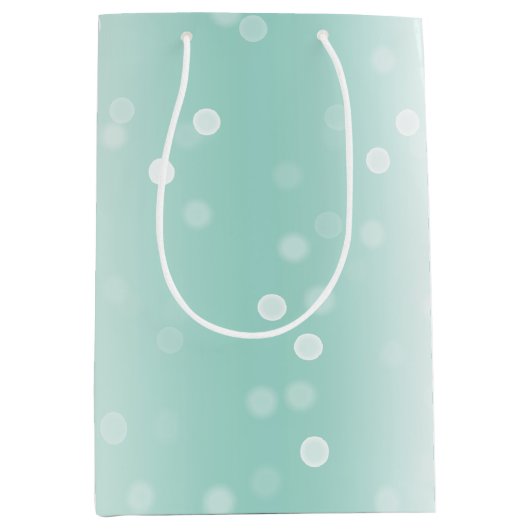Munt witte bokehstippen boog cupcake Kerstmis Medium Cadeauzakje (Voorkant)
