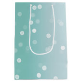 Munt witte bokehstippen boog cupcake Kerstmis Medium Cadeauzakje (Achterkant)