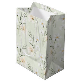 Munt Witte Crème Hibiscus Bloemachtige Bruiloftsdo Medium Cadeauzakje