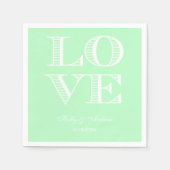 Munt, Witte LOVE servetten (Voorkant)