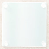 Munt Witte Strepen Glazen Onderzetter (Achterkant)