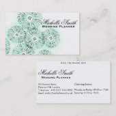 Munt zwart wit Bloemen bloemisten bruiloft planner Visitekaartje (Voorkant / Achterkant)