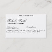 Munt zwart wit Bloemen bloemisten bruiloft planner Visitekaartje (Achterkant)