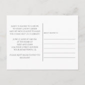 Muntbloemen en Scooter Bon Voyage Feest Uitnodiging Briefkaart (Achterkant)