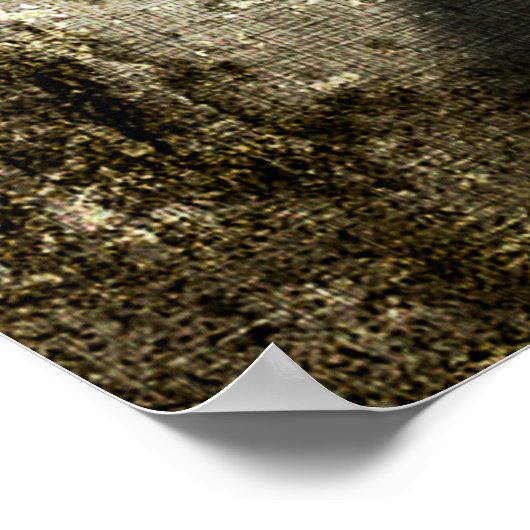 Muntbloemen in gekraakte Vaskantelen Poster (Hoek)