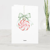 Muntboog Pepermunt Snoep Kerstmis   Kaart (Achterkant)