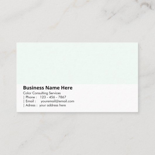 muntcrème | "Schoon en scherp" Visitekaartje (Achterkant)