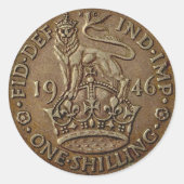 Munten 1 ronde sticker (Voorkant)