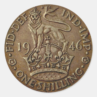 Munten 1 ronde sticker