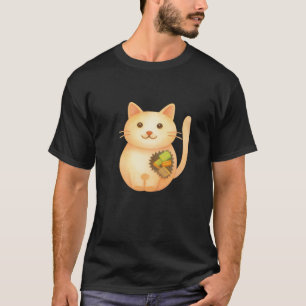 Munten-CAT Op Donkere Canva T-shirts