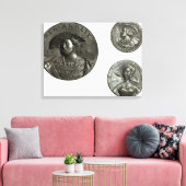 Munten die Henry VIII en Anne Boleyn afbeelden Canvas Afdruk (Insitu (Woonkamer))