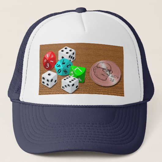 Munten en Dice Trucker Hat Trucker Pet (Voorkant)