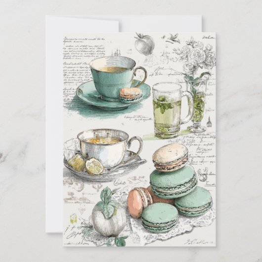 Munten en macarons | Minty Fresh Kaart (Voorkant)