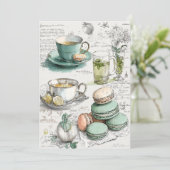 Munten en macarons | Minty Fresh Kaart (Staand voorkant)