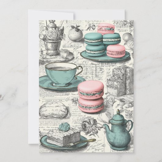 Munten en macarons | Pastel Delight Kaart (Voorkant)