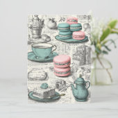 Munten en macarons | Pastel Delight Kaart (Staand voorkant)