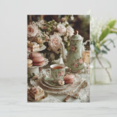 Munten en macarons | snoepgoed kaart (Staand voorkant)