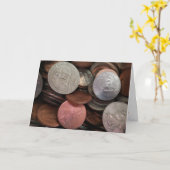 "Munten" Felicitatie Kaart (Gele Bloem)