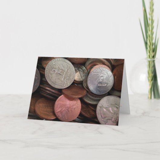 "Munten" Felicitatie Kaart (Voorkant)