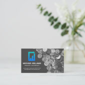 Munten | Financieel Papier Logo Visitekaartje (Staand voorkant)