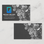 Munten | Financieel Papier Logo Visitekaartje (Voorkant / Achterkant)