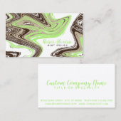 Munten groen en chocoladestrepen visitekaartje (Voorkant / Achterkant)