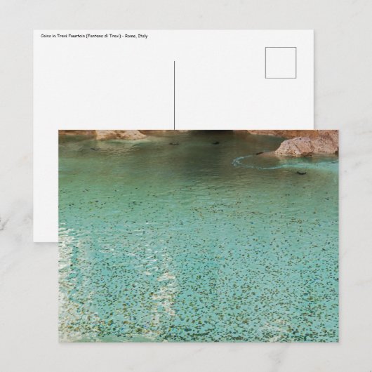 Munten in Trevi-fontein - Rome, Italië Briefkaart (Voorkant / Achterkant)