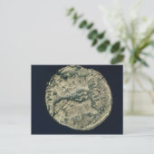 munten met de hoofden van Julius Caesar en Augustu Briefkaart (Staand voorkant)