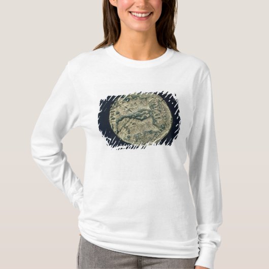 munten met de hoofden van Julius Caesar en Augustu T-shirt (Voorkant)