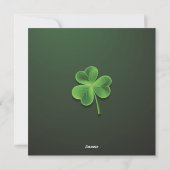 Munten met klaverblaadjes van St. Patrick Feestdagenkaart (Achterkant)