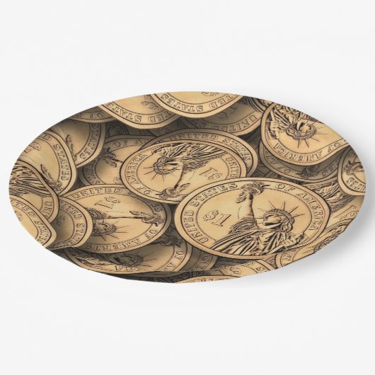 Munten Papieren Bordje (Gekanteld)