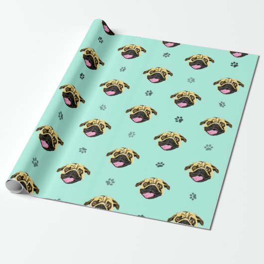 Munten Pug Inpakpapier (Uitgerold)