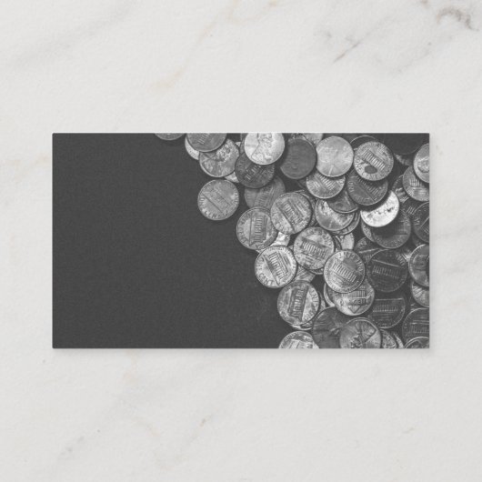 Munten | staafgrafiek visitekaartje (Achterkant)