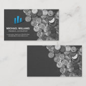 Munten | staafgrafiek visitekaartje (Voorkant / Achterkant)