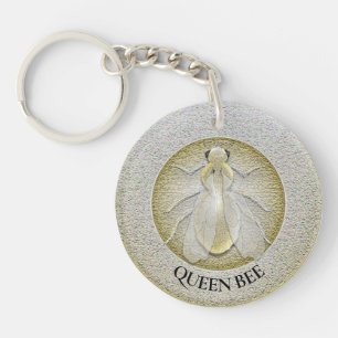 Munten van moderne gouden metalen bijen sleutelhanger