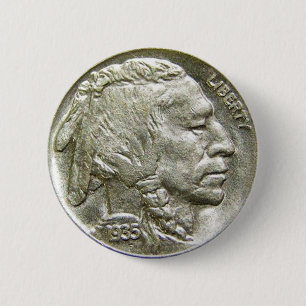  Munten Verzamelaars Indian Head Zilveren Nikkel Ronde Button 5,7 Cm