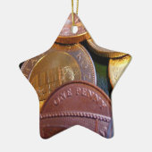 Munten voor geluk keramisch ornament (Links)