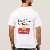Munten voor gevoelens t-shirt (Achterkant)