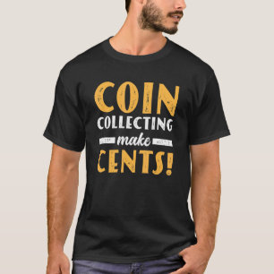 Munten voor het inzamelen van bakjes voor muntcoll t-shirt