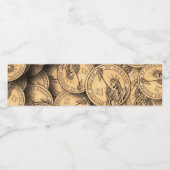  Munten  Waterfles Etiket (Enkel label)