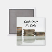 Munten weergegeven, alleen contant geld geen schul magneet (Voorkant / Achterkant)