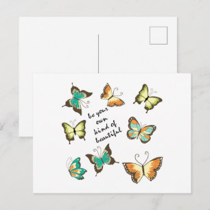 Munten Wees Je Eigen Mooie Vlinders Briefkaart