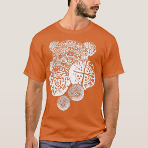 Muntenverzamelaarskleding gehamerd muntstuk t-shirt