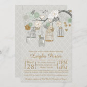 Muntgoud Glitter Bruids Shower Metselwerk Potten K Kaart (Voorkant / Achterkant)