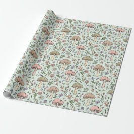 Muntgroen botanisch schimmel naadloos patroon cadeaupapier