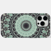 Muntgroen en houtskool Mandala Patroon Case-Mate iPhone Case (Achterkant (horizontaal))