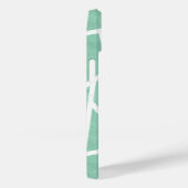 Muntgroen en wit mozaïekpatroon Case-Mate iPhone case (Achterkant / Rechts)